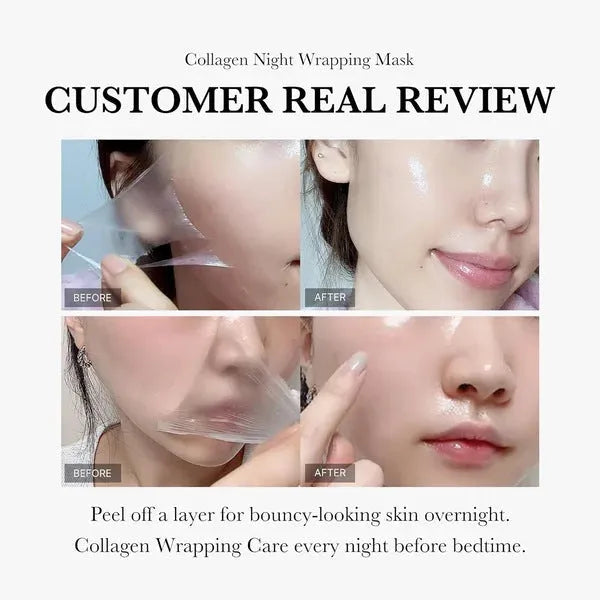 75ml collagen night face mask bottle with application brush for overnight skincare