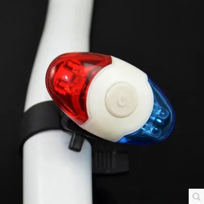 4LED red and blue bicycle tail light with adjustable mounting base
