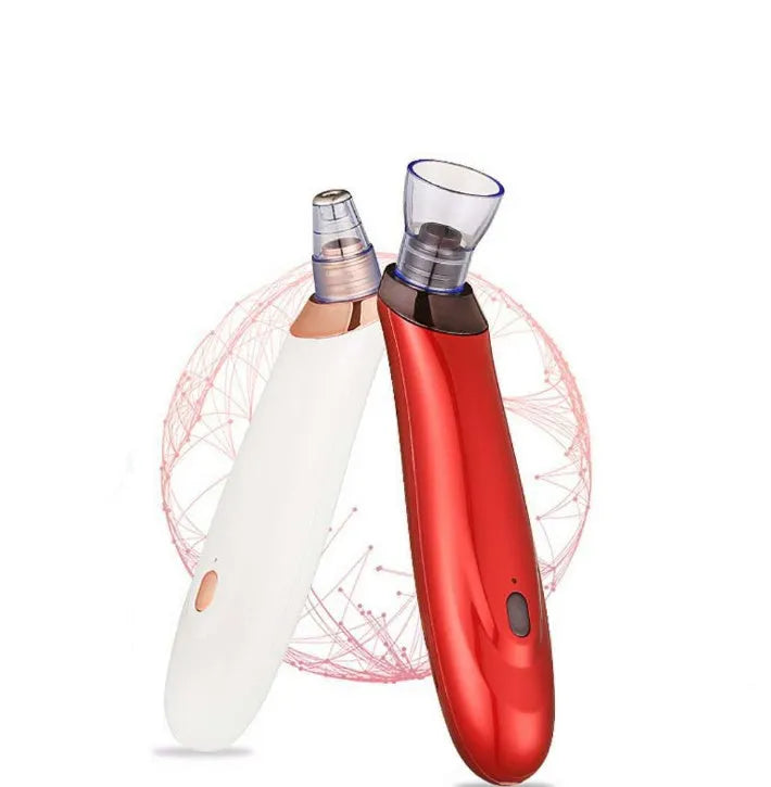 Electric blackhead remover device with vacuum suction and multiple nozzle attachments