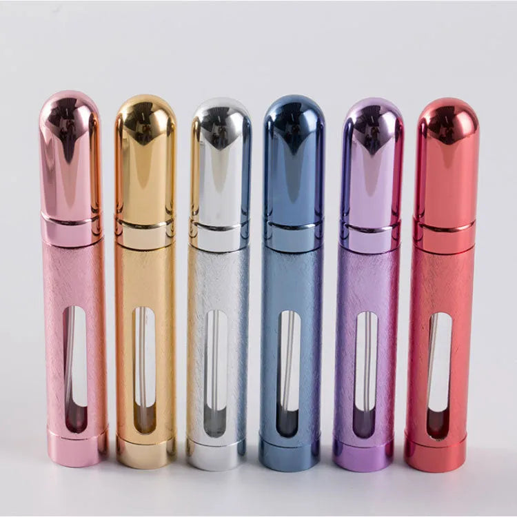 12ml aluminium travel perfume atomiser with glass liner in assorted colours