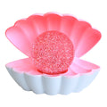 Shell-shaped decorative night lamp with neon lighting in cloud mist colour variant