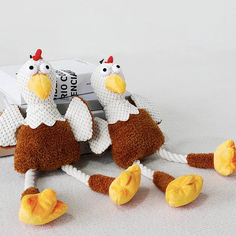 White resistant chew toy for dogs and cats on a plain background.