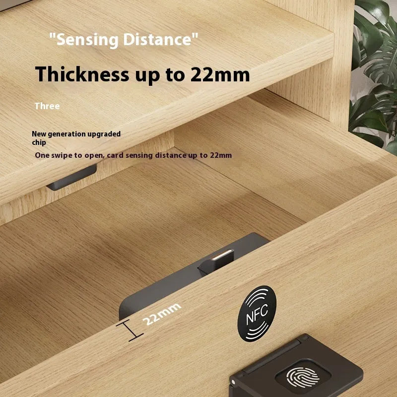 F079 invisible drawer lock with key and English packaging for no-drill installation