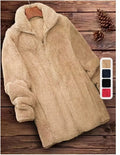 Double-sided velvet fleece jacket in black, navy blue, or khaki for outdoor wear