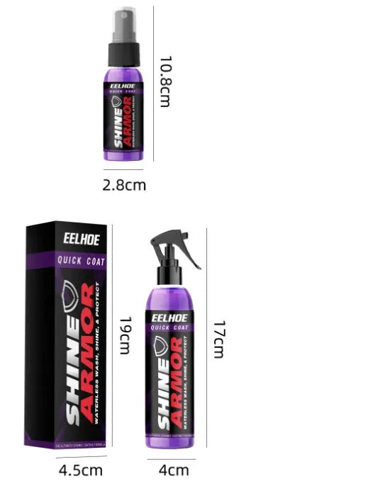 Purple automobile nano coating agent spray can in 30ml and 100ml sizes for car protection