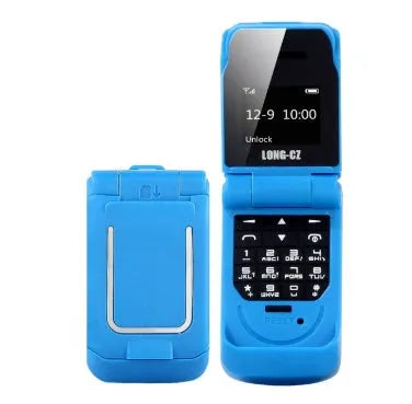 Mini flip phone in six colours with flip cover and small screen
