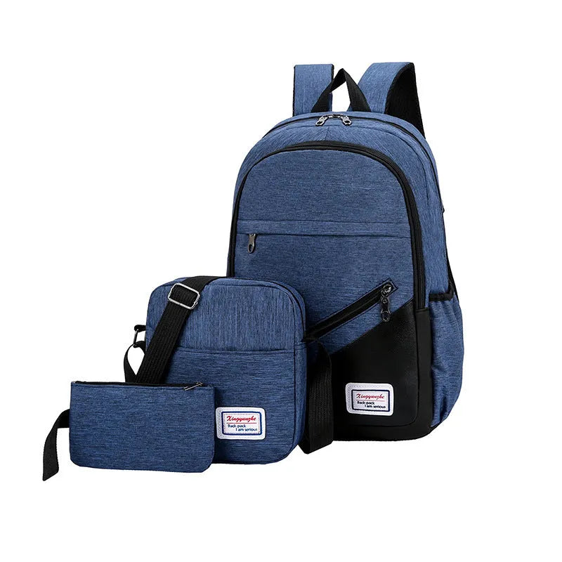 Solid colour casual backpack with double shoulder belts in camel colour