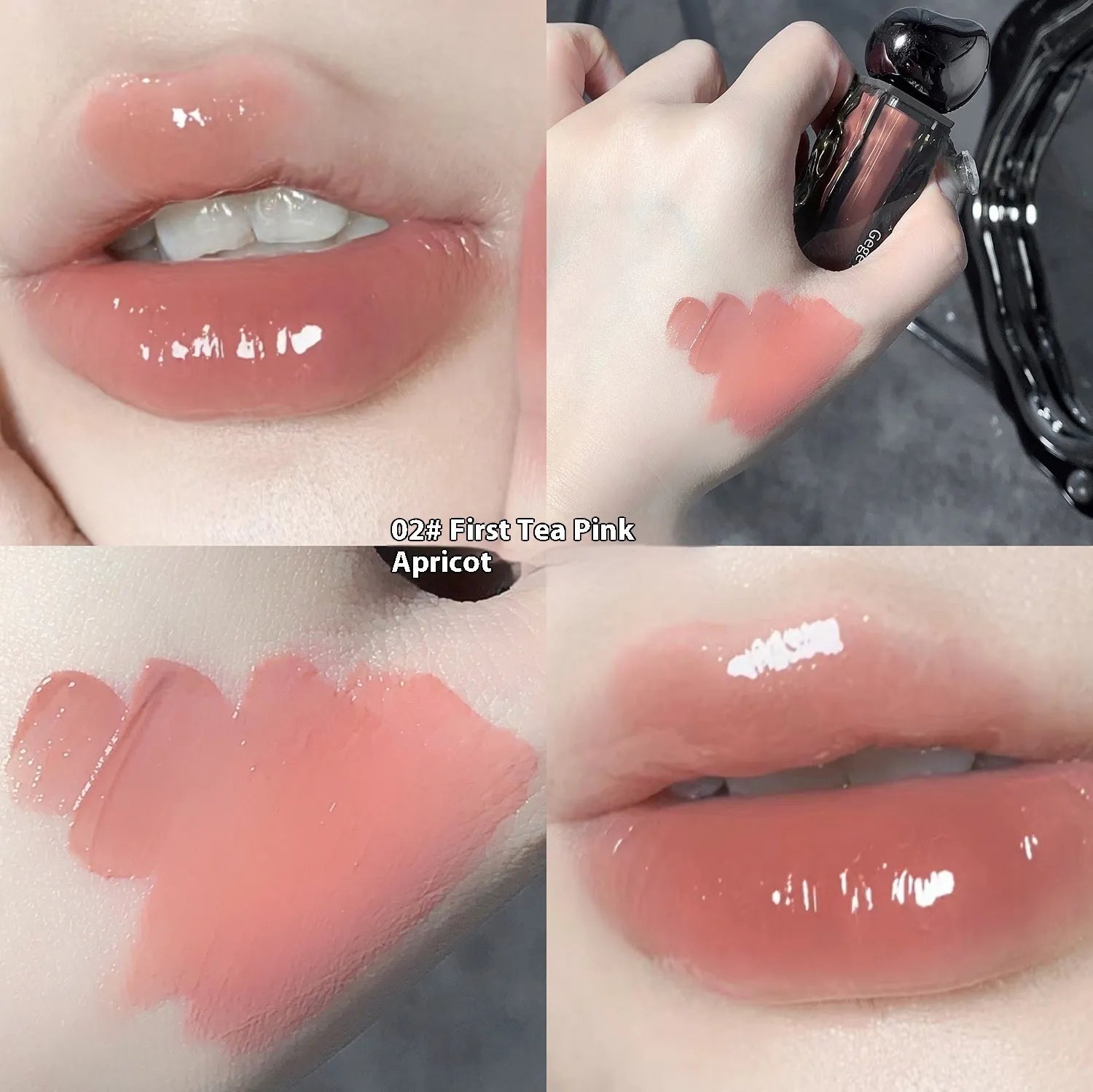 Glacier Lava Lip Lacquer mirror makeup product with built-in applicator in seven colour options