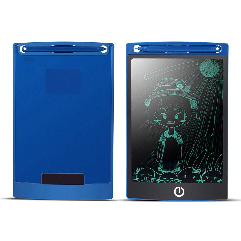 LCD writing tablet with ABS frame, 150 x 122 x 7mm, pressure sensing screen, erase button and CR2025 battery