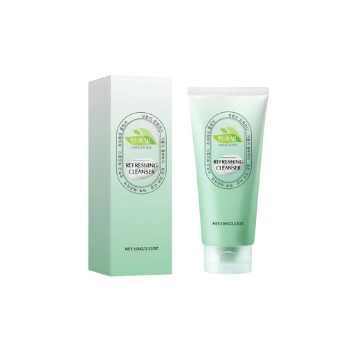 Acne Removing Facial Cleanser 100g tube with plum blossom and mung bean extract for oily skin