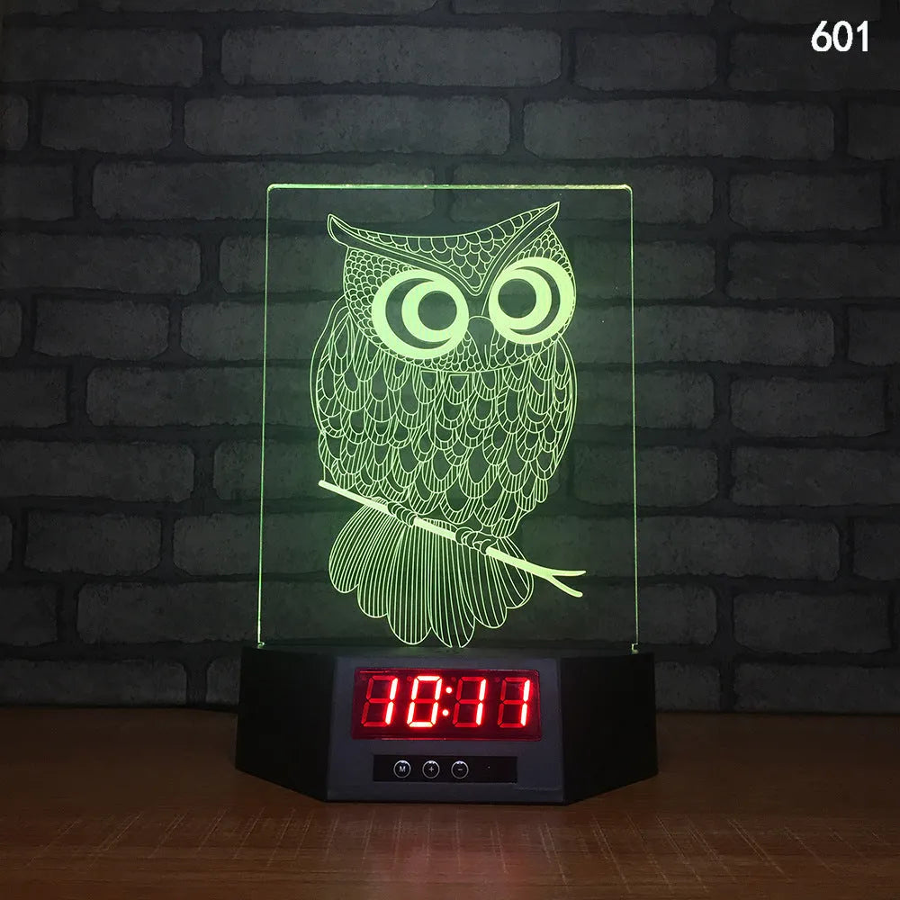 Blue dolphin 3D night light with LED glow on wireless charging base