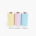 57x30 thermosensitive printing paper rolls for incorrect printers in pink, yellow and blue colours
