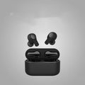 True wireless Bluetooth 5.0 in-ear earbuds in pearl white or black, sports waterproof, 10m transmission radius.