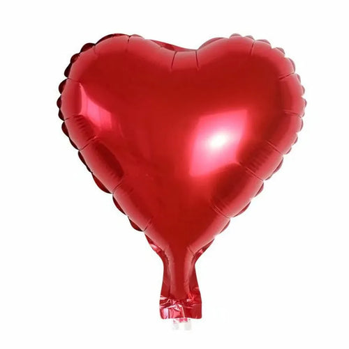 Peach heart shaped aluminium foil balloons in metallic colours for party decorations