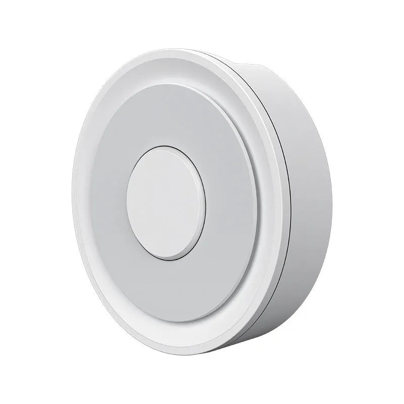 White ZigBee smart home gateway measuring 78mm with USB power for 55m device control