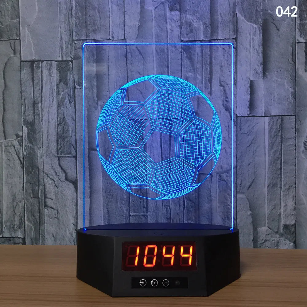 Blue dolphin 3D night light with LED glow on wireless charging base