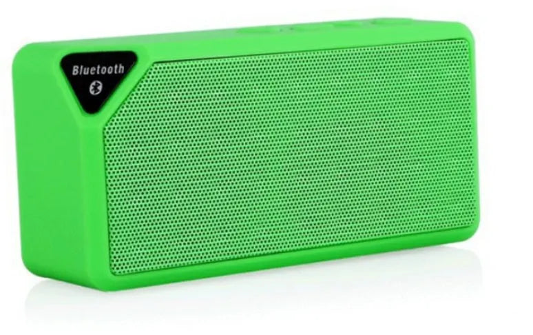 Small cube-shaped Cannon X3 portable Bluetooth speaker and radio in multiple colour options