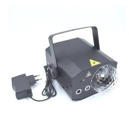 Black and white LED laser magic fan stage lighting equipment with dual projection effects