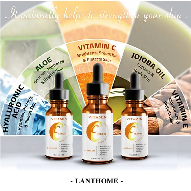 Vitamin C Hyaluronic Acid Serum 10ml bottle for facial skincare treatment