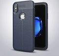 WeFor slim black PU leather silicone case for OnePlus 6, 5, and 5T phones with screen protector.