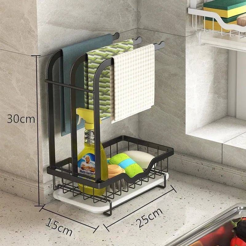 White foldable plastic kitchen draining storage rack shown in a new Chinese style design.
