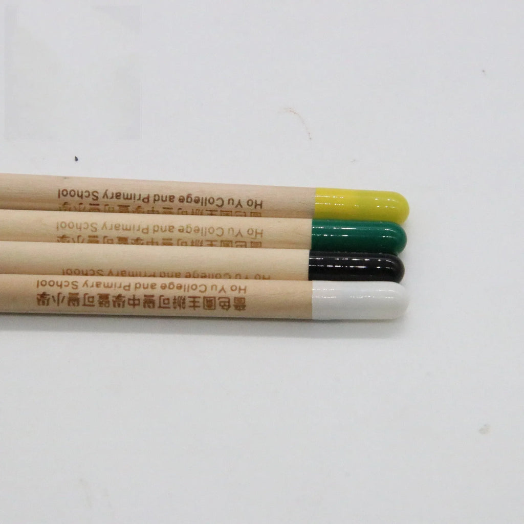 Seed pencil with coloured degradable capsule containing plantable seeds next to a small potted seedling.