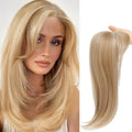 Synthetic clip-in hair extension with inner buckle fastener in one of six available colour styles.