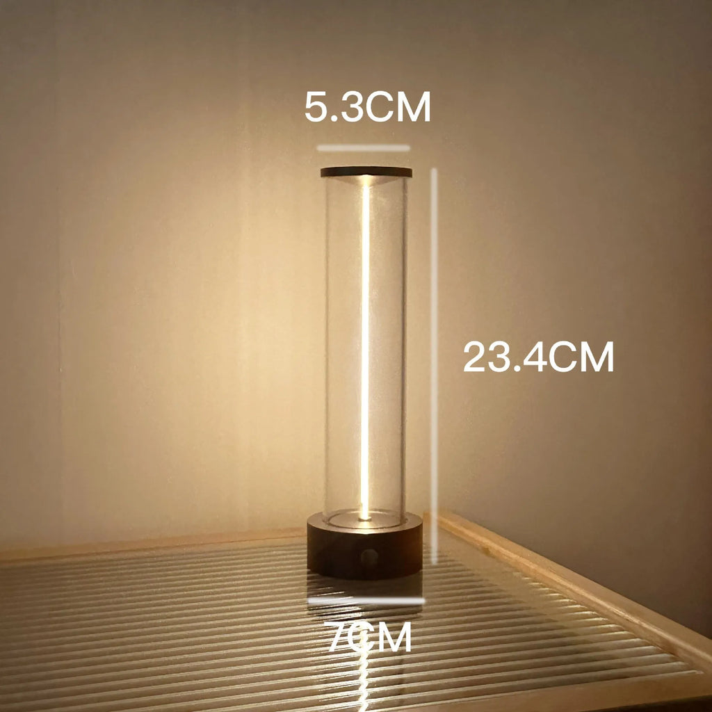 LED line glass magnetic suction light strip with USB charging port showing modern design