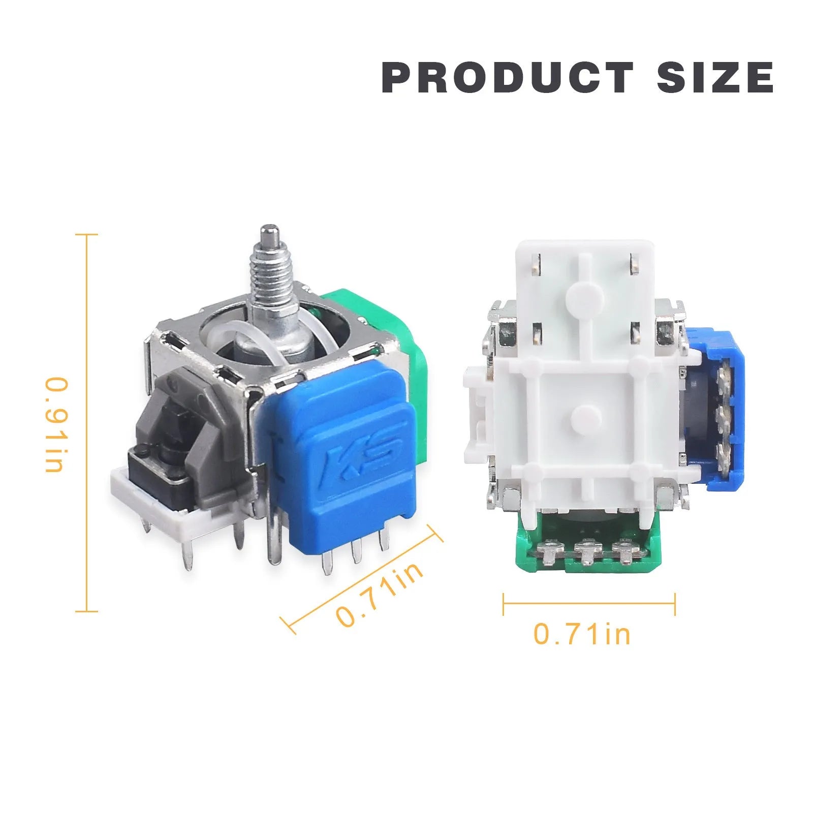 Hall effect electromagnetic joystick replacement module for PS5 PS4 Switch and Xbox game controllers