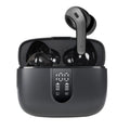 Jerry X08 wireless Bluetooth headset with digital display and USB charging case in black, grey or white