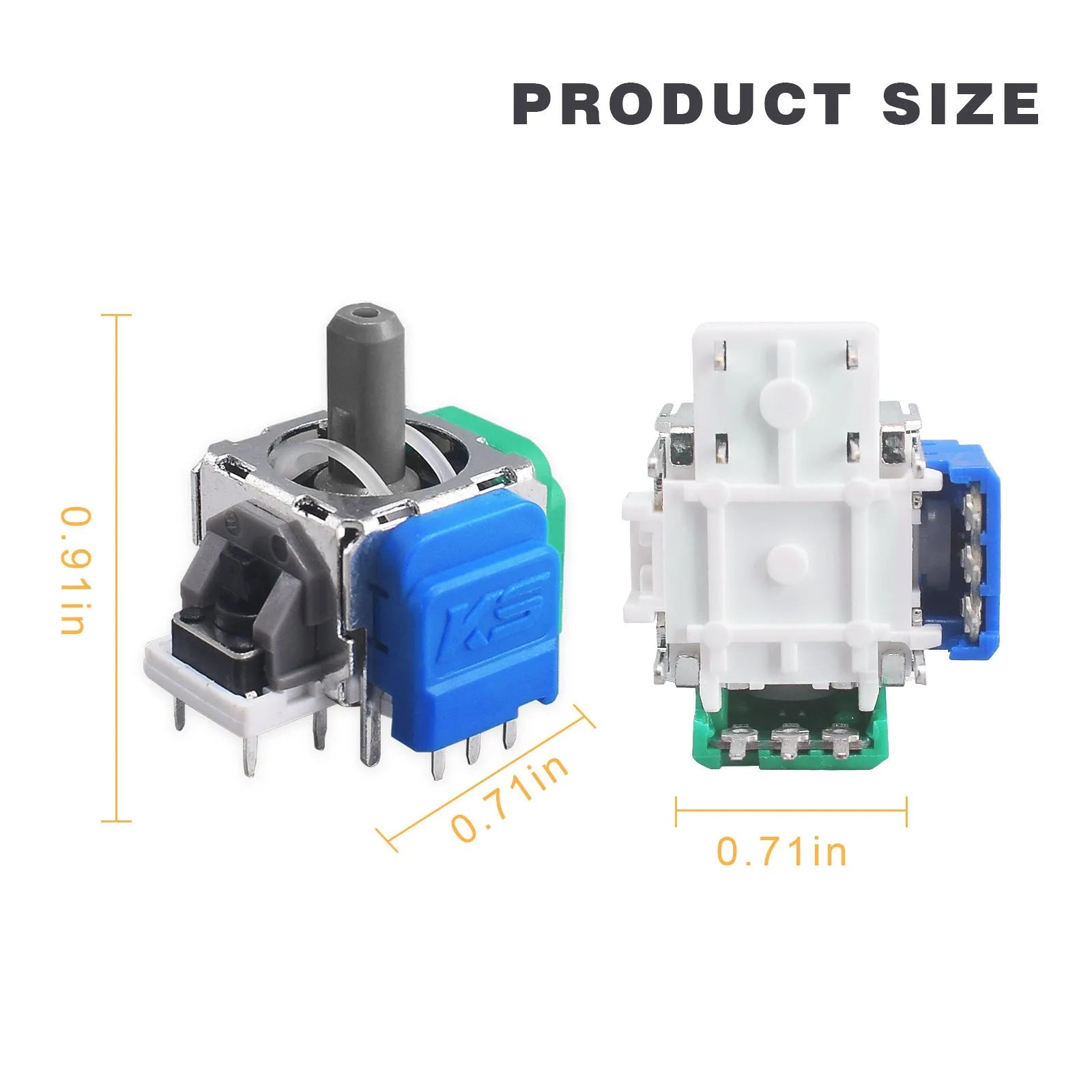 Hall effect electromagnetic joystick replacement module for PS5 PS4 Switch and Xbox game controllers