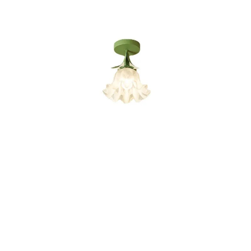 Cream coloured modern LED corridor wall light with remote control for three-colour changing and dimming.