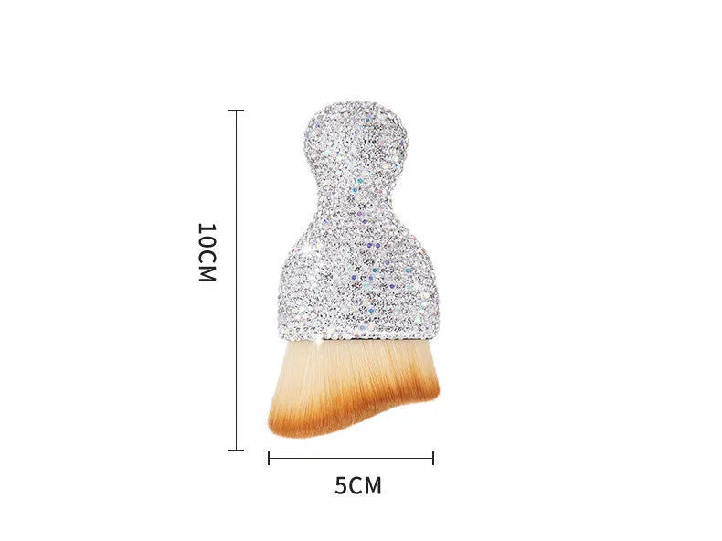 Soft PVC car interior cleaning brush in white, pink, and black colours, shown with size scale.