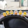PVC car dashboard decoration set with six cartoon ducklings and hello sign