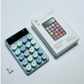 Macaron colour wireless keyboard with compact portable design for Mac and PC compatibility