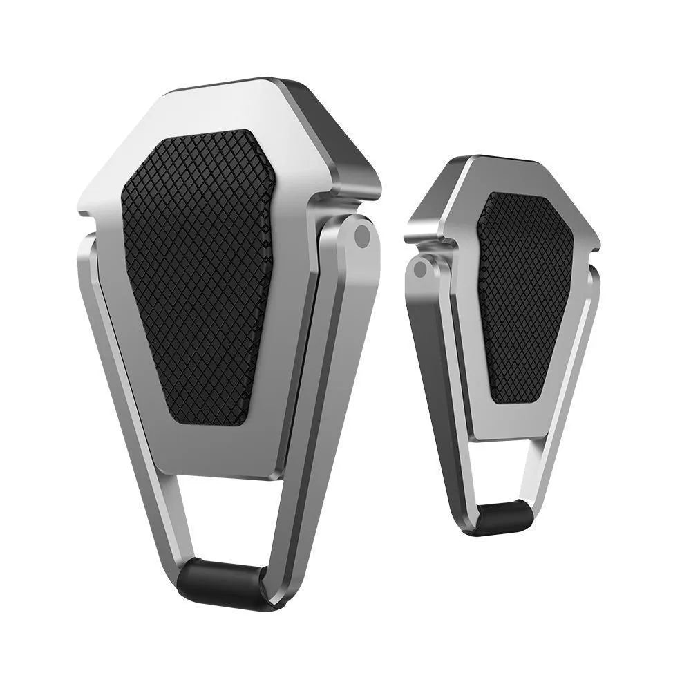 Aluminium alloy laptop bracket showing folded dimensions of 4.8cm by 3.5cm with 3M adhesive backing