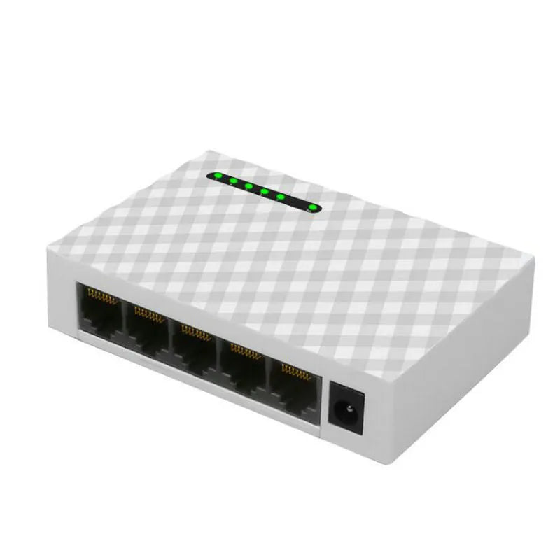 5-port Gigabit Ethernet switch in black EU finish for home networking
