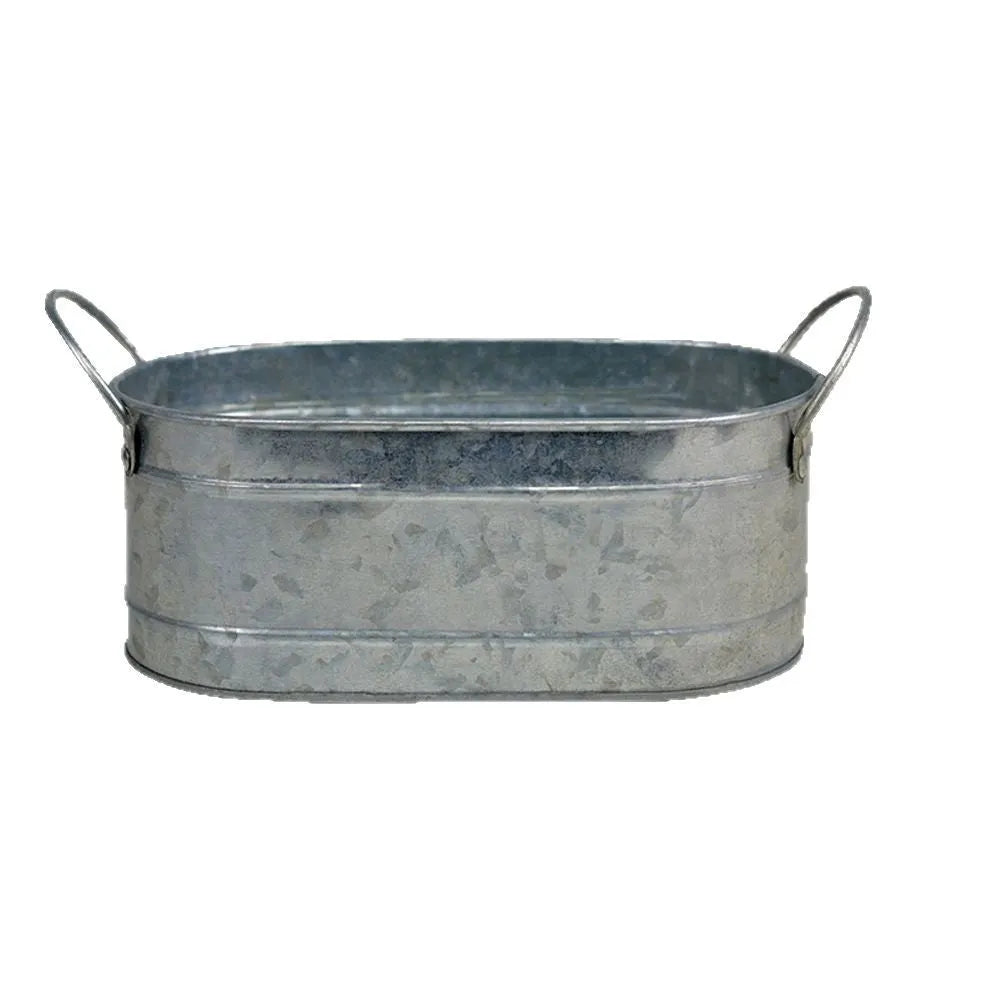 Iron desktop succulent flowerpot with drainage holes for small indoor plants