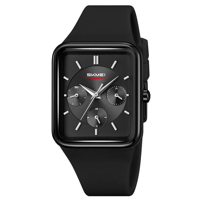 Square silicone strap waterproof digital watch for girls in multiple colour options