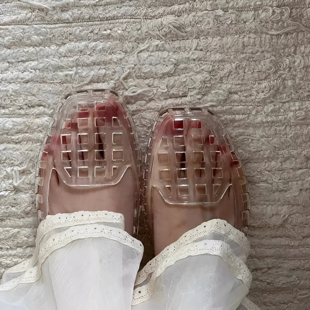 Square toe gel slippers in multiple colours with PVC soles for outdoor leisure activities