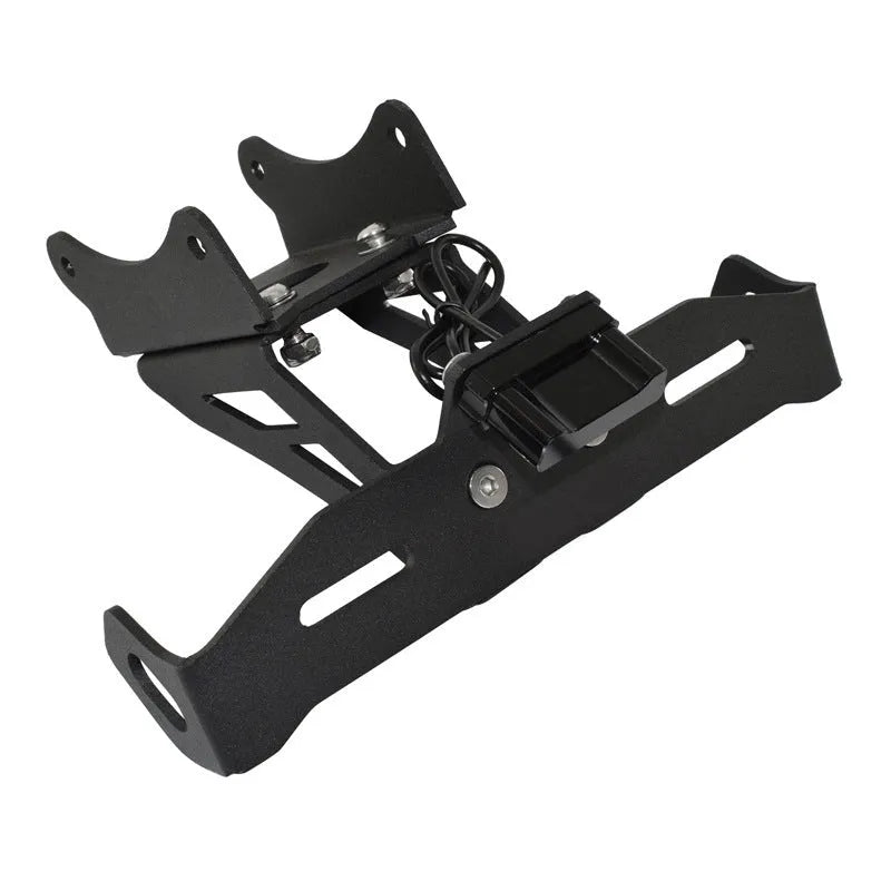 Black aluminium short tail licence plate holder for Honda motorcycle rear mounting