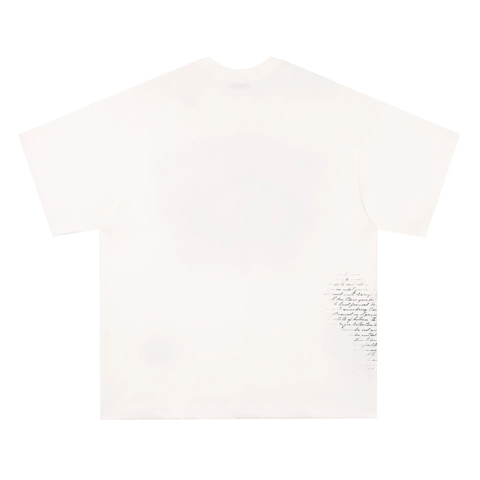 Black retro hip hop gothic letter print cotton T-shirt on a hanger