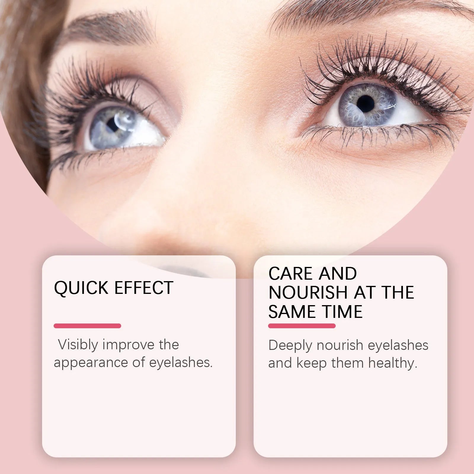 Natural makeup eyelash liquid in compact tube, 5ml with camellia-seed oil and vitamin E