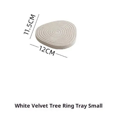 Flannel tree wheel jewellery display stand with rotating design, small size 12x11.5cm, black colour