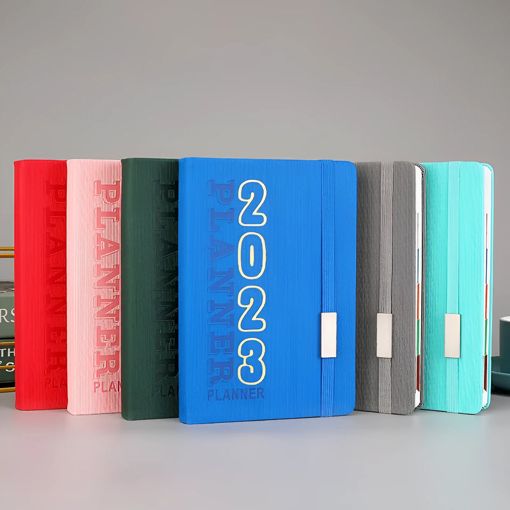 Creative student almanac diary with imitation leather cover and Daolin paper pages