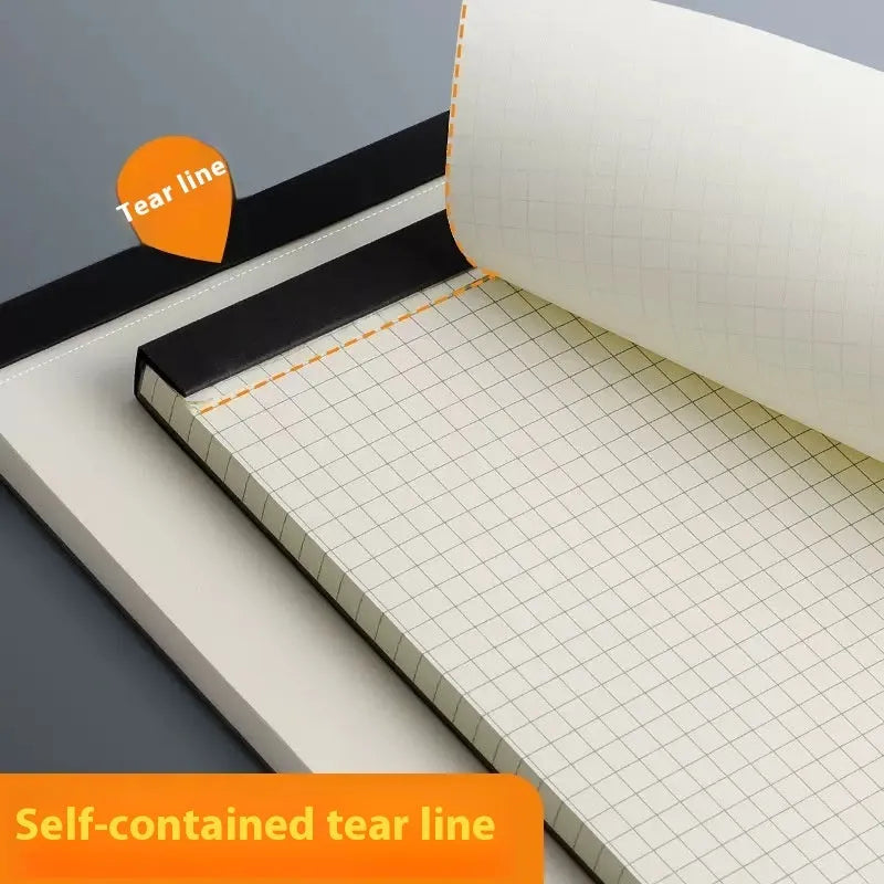 Writing pads notebook in A5, B5 and A4 sizes with blank, grid or lined pages