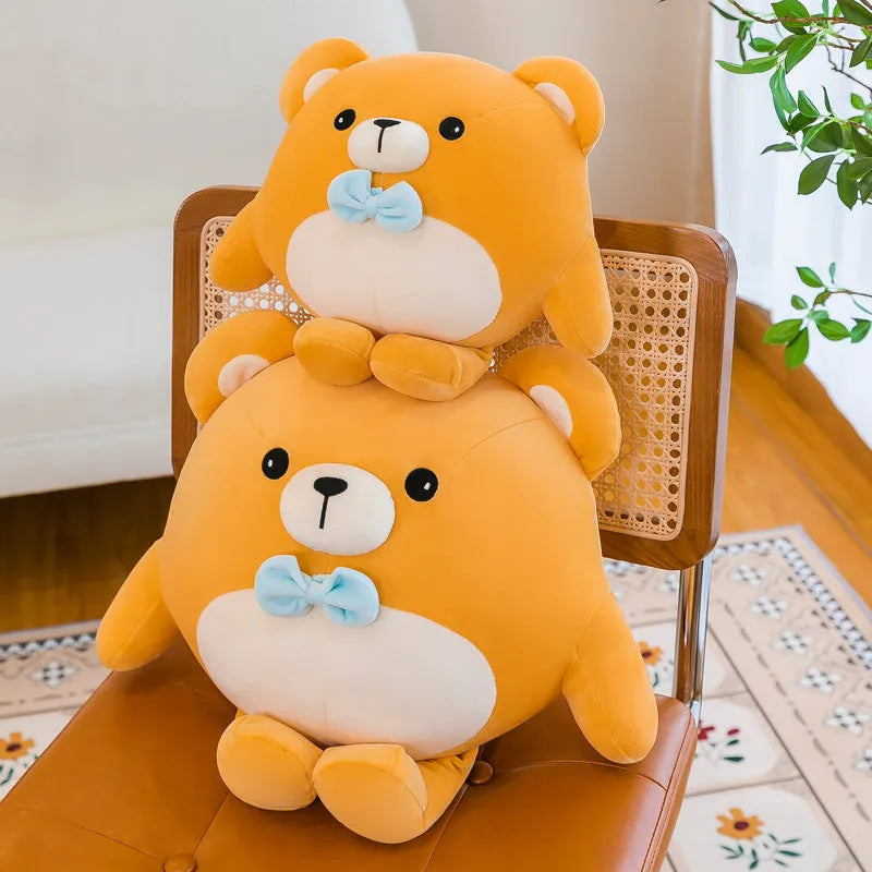 Cute baby bear pillow plush toy in Little Bear colour, soft stuffed animal, 30cm height