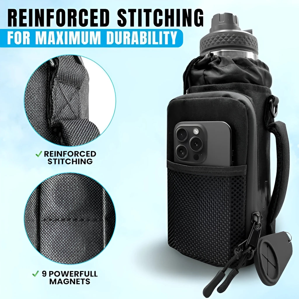 Black cloth men's messenger bag with cylindrical shape for gym and outdoor sports