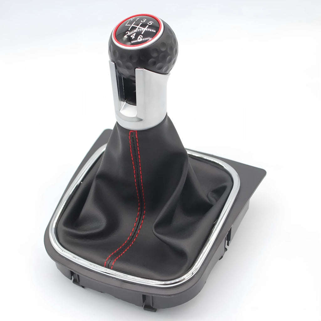 Leather gear lever handball with dust boot for Volkswagen Golf manual transmission models