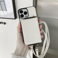 Litchi patterned iPhone protective case in PC and leather showing texture detail and available colour options